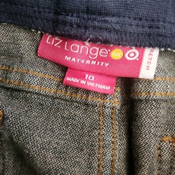 Liz Lange womans maternity size 10 stretch cotton blend denim jeans - Picture 8 of 9